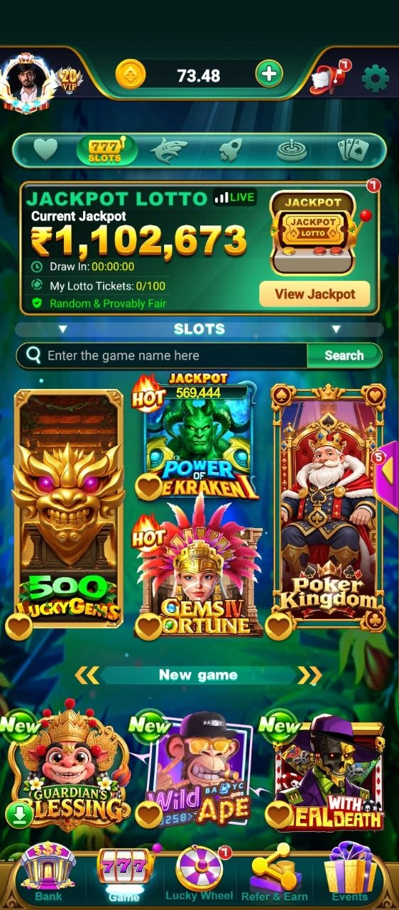 Spin Rummy game lobby